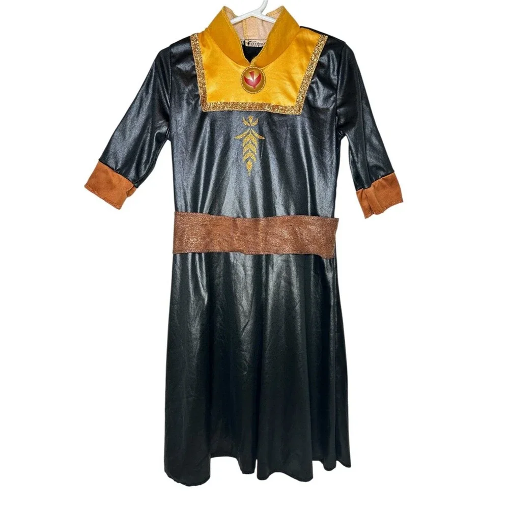 DIsney FROZEN II Anna Dress Costume Toddler Girls Sz 3T-4T Black Gold Halloween